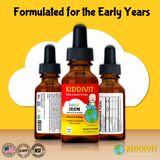 Kiddivit Baby Iron liquid drops was formulated for the early years. (Espanol) Las gotas líquidas Kiddivit Baby Iron fueron formuladas para los primeros años.